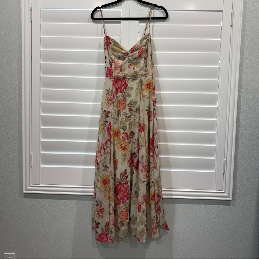 Floral Spaghetti Strap Maxi Dress